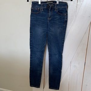 Express dark denim skinny jeans